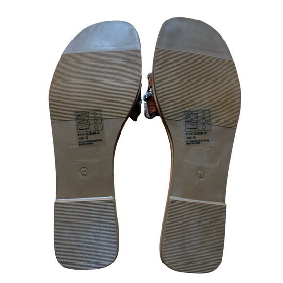 Yoki Alabama 20 Flat Sandals Rust Size 10 New in box - Picture 10 of 10